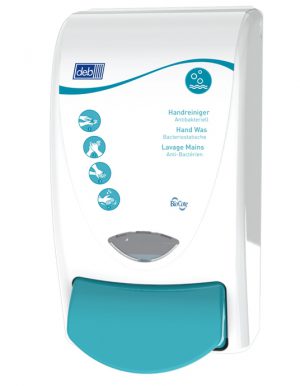 Deb Skin care zeepdispenser blauw groen