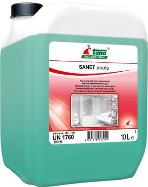 SANET pools zwembad- en sanitairreiniger 1x 10L UN1760